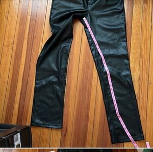 NWT AFRM Heston Black Faux Leather Pants Sz 31
